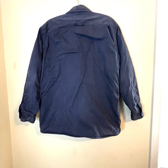 Levi Strauss Shirt Mens Medium Canvas Sherpa Lined Shacket Chore Barn Coat - Picture 6 of 9